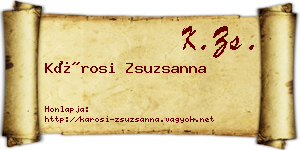 Károsi Zsuzsanna névjegykártya