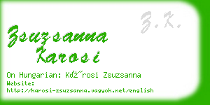 zsuzsanna karosi business card